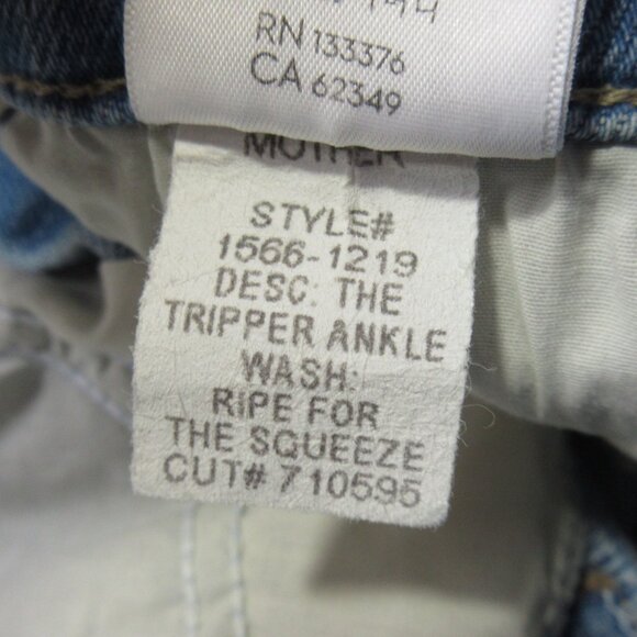 NWT Mother Tripper Ankle in Ripe For The Squeeze High Rise Crop Stretch Jeans 31 - Picture 7 of 8